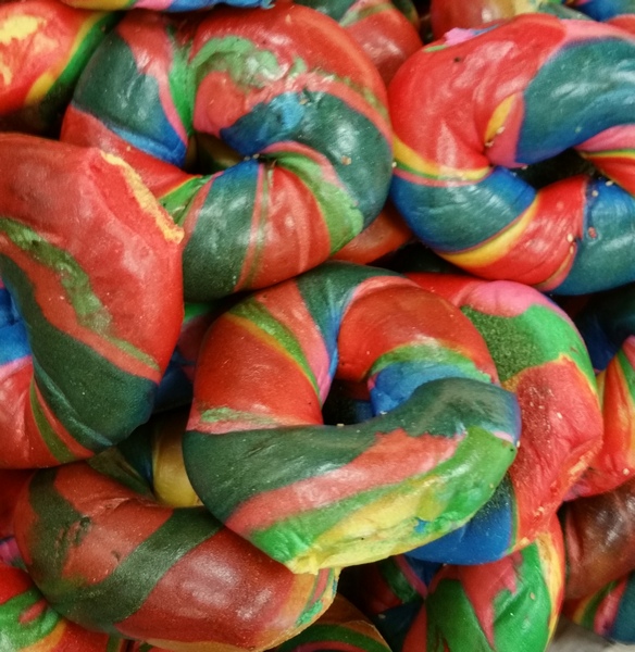 New York Rainbow Bagels MADE IN NY WITH NY WATER